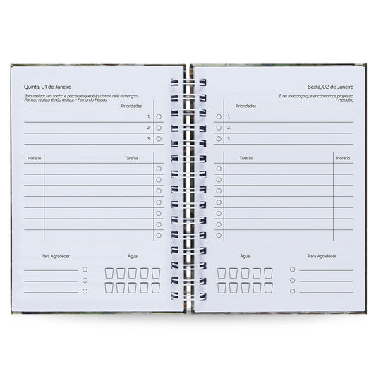 Agenda Diária Datada 2026 Epicteto Filosofia 212 Fls 75g A5