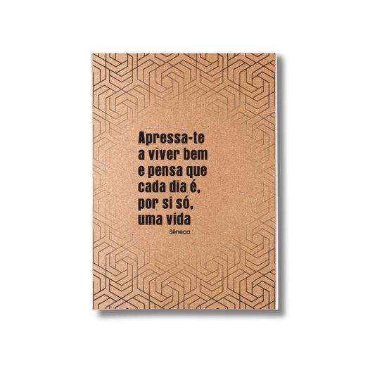 Kit 6x Cadernetas Estoicismo Capa Kraft Flexível 40 Pág Pólen A5