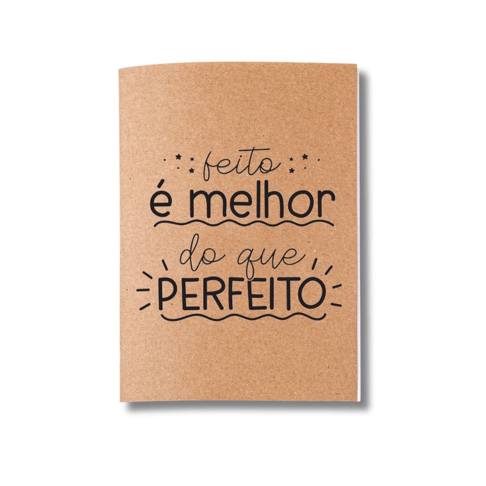 Kit 6x Cadernetas Inspiração Capa Kraft Flexível 40 Pág Pólen A5