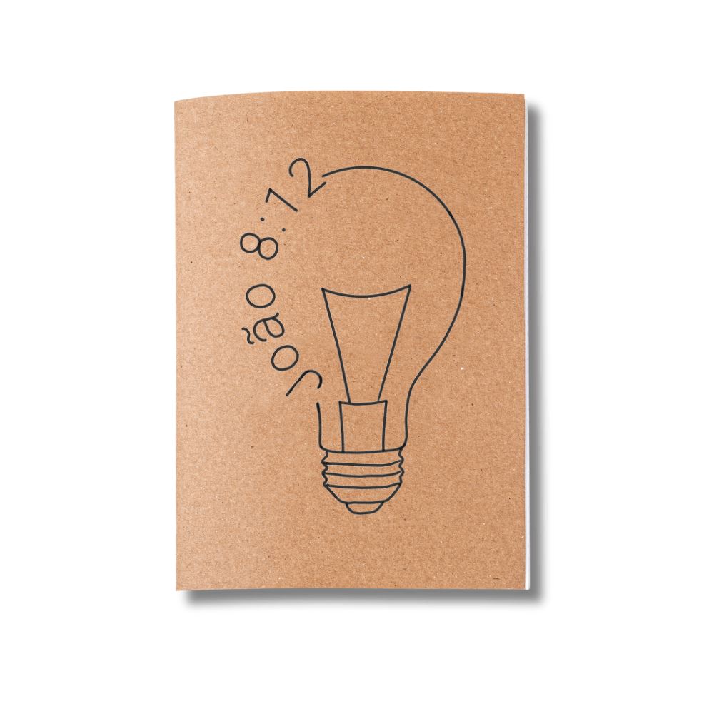 Kit 6x Cadernetas Devocionais Capa Kraft Flexível 40 Pág Pólen A5