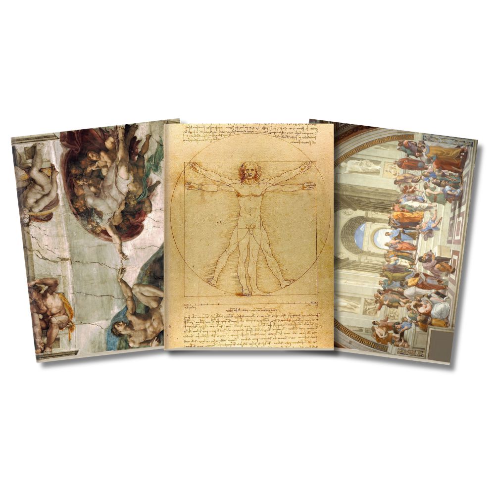 Kit 3x Cadernetas Arte e Razão Capa Flex 40 Pág A5
