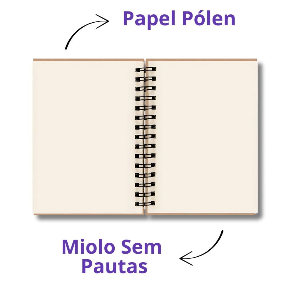 Caderno Sem Pautas Capa Dura 100 Fls 200 Pág A5 Melhor Versão