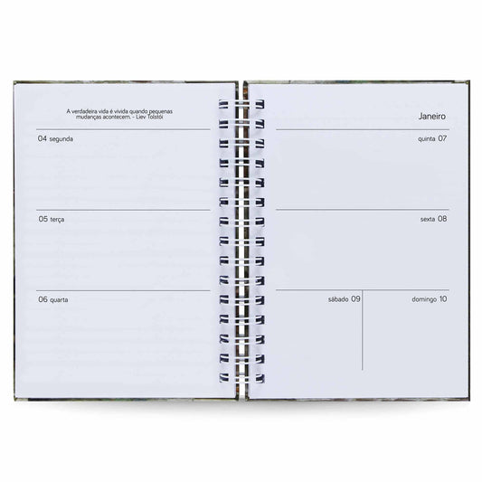 Agenda Semanal Datada 2027 Amendoeira 120 Fls 90g A5
