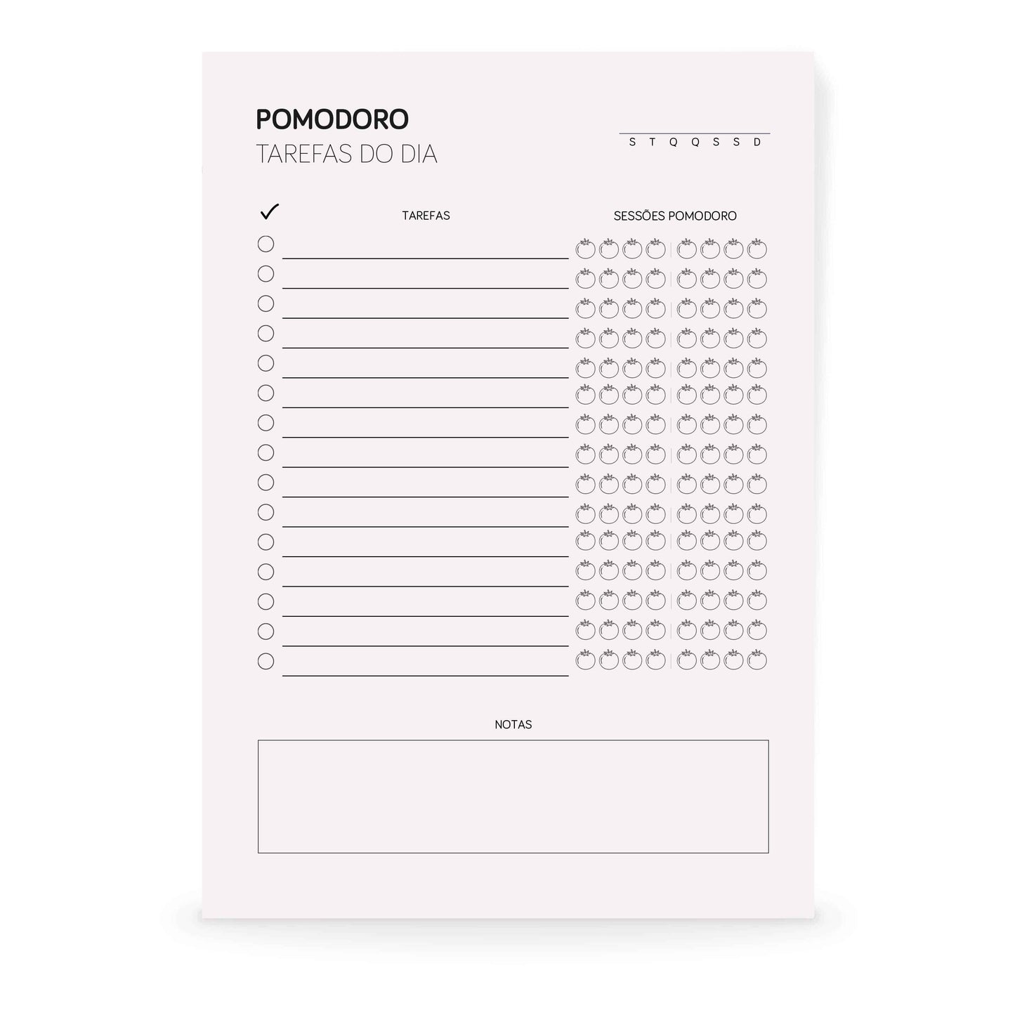 Bloco Método Pomodoro para Concentração Destacável 90Fls 75g