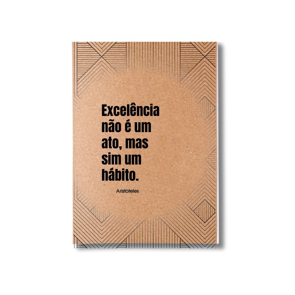 Kit 6x Cadernetas Frases e Citações Capa Kraft Flexível 40 Pág A5