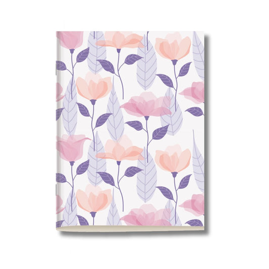 Kit 6x Cadernetas Flores Aquarela Capa Flexível 40 Páginas Pólen A5