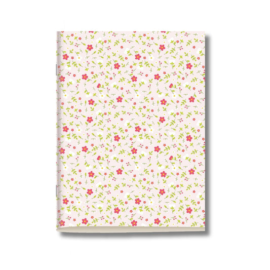 Kit 6x Cadernetas Flores Minimalistas Capa Flexível 40 Páginas Pólen A5