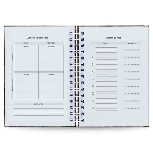 Planner Semanal Premium Noite Estrelada Capa Dura A5