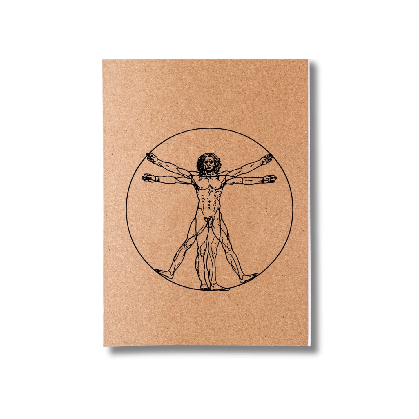 Kit 6x Cadernetas Arte Minimalista Capa Kraft Flexível 40 Pág A5