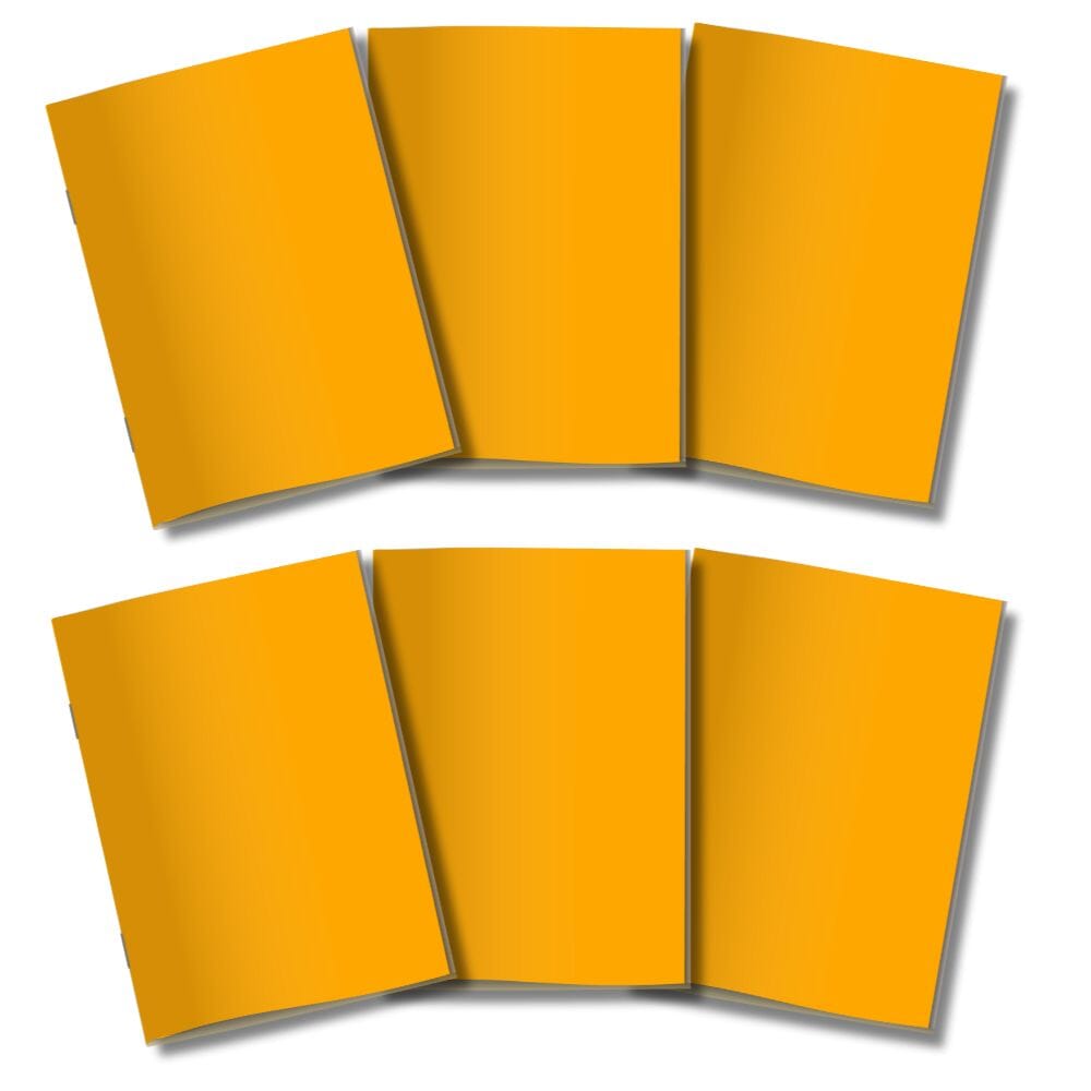Kit 6x Cadernetas Sem Pauta Capa Flex 40 Pág Pólen A5 Amarelo