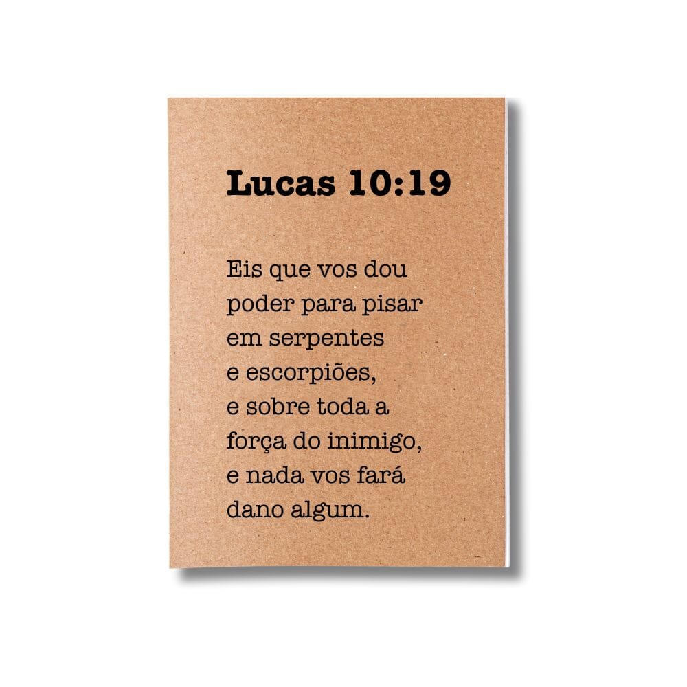 Caderneta Sem Pautas 40 Pag Pólen A5 Versículo Lucas 10:19