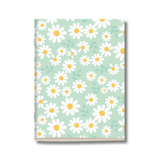 Kit 6x Cadernetas Flores Margaridas Capa Flexível 40 Páginas Pólen A5