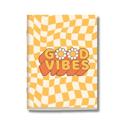 Kit 6x Cadernetas Retrô Groovy Capa Flexível 40 Pág Pólen A5