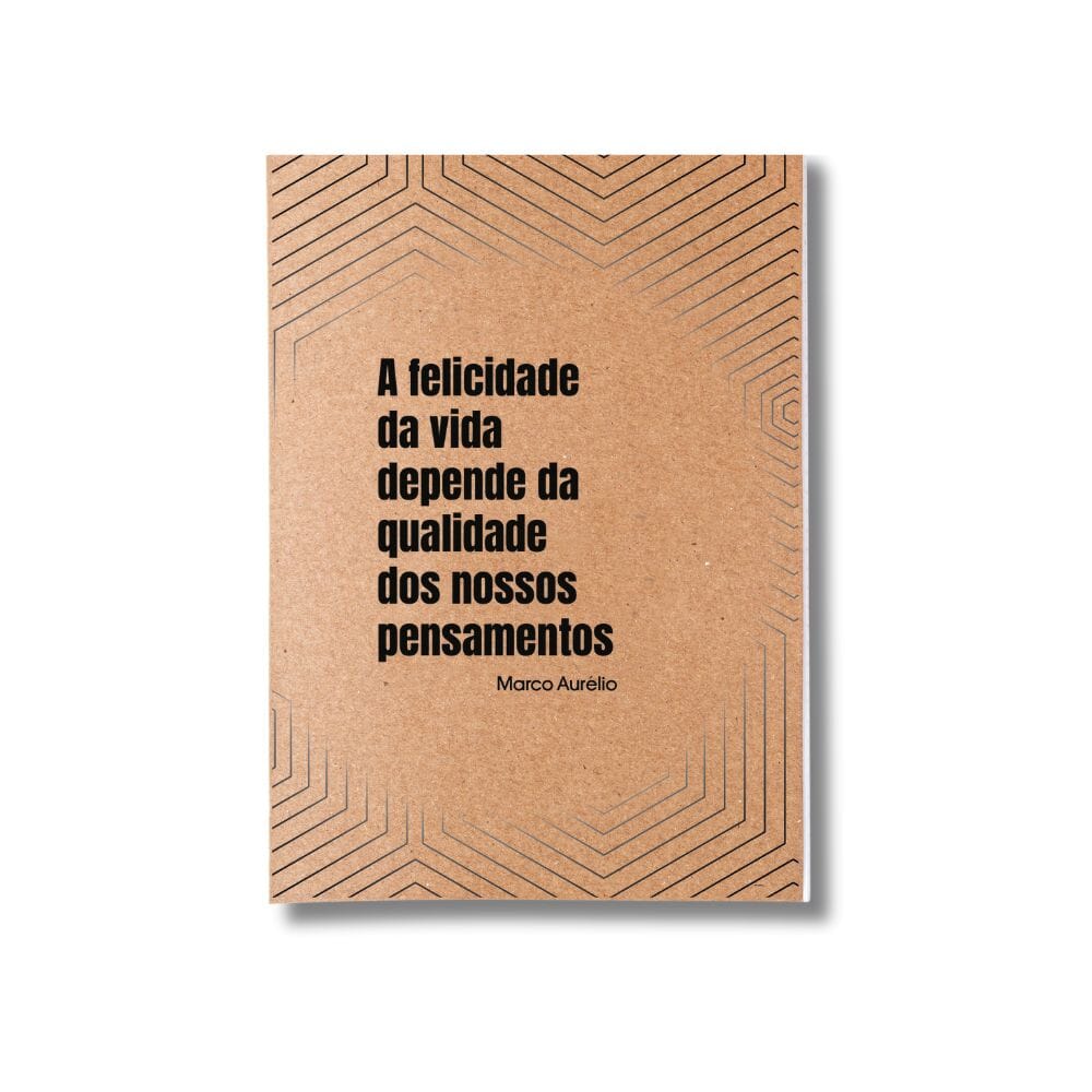 Kit 6x Cadernetas Frases e Citações Capa Kraft Flexível 40 Pág A5