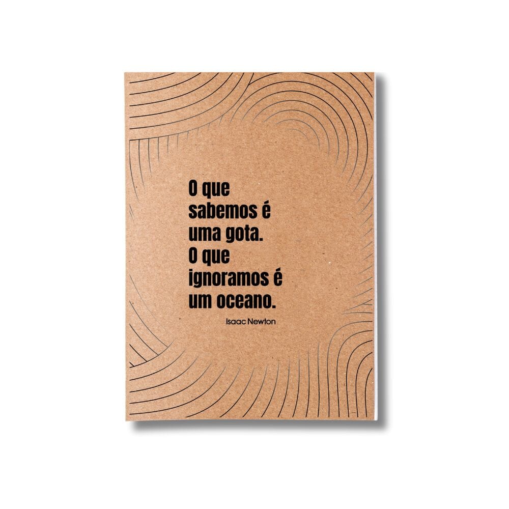 Kit 6x Cadernetas Frases e Citações Capa Kraft Flexível 40 Pág A5