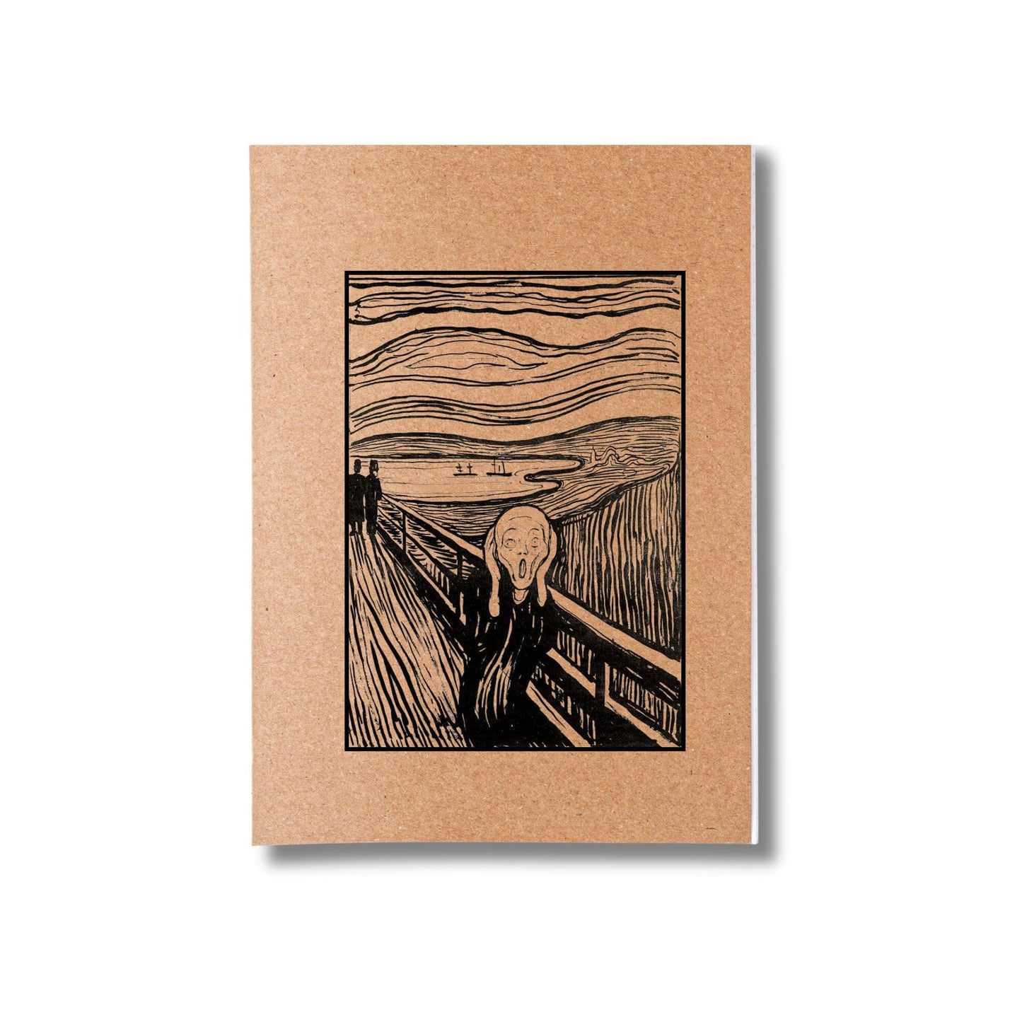 Kit 6x Cadernetas Arte Minimalista Capa Kraft Flexível 40 Pág A5