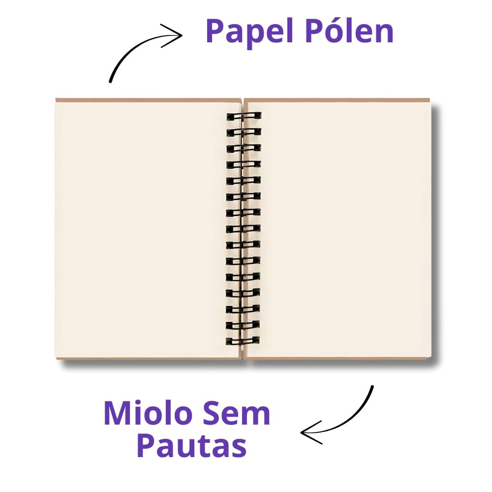 Caderno Sem Pautas Capa Dura 100 Fls 200 Pág A5 Único Limite