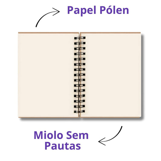 Caderno Sem Pautas Capa Dura 100 Fls 200 Pág A5 Único Limite
