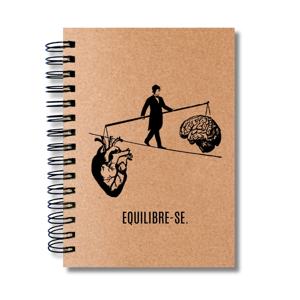 Caderno Sem Pautas Capa Dura 100 Fls 200 Pág A5 Equilibre-se