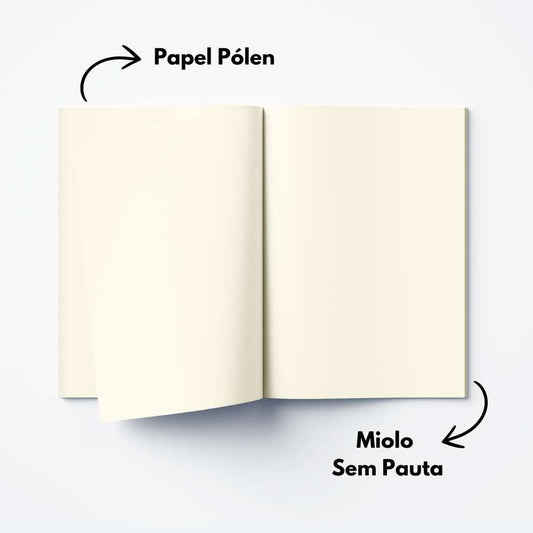 Kit 6x Cadernetas Sem Pauta Capa Flex 40 Pág Pólen A5 Coloridas