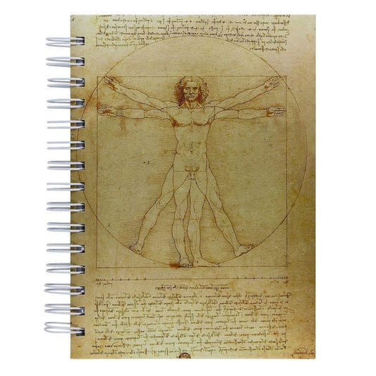 Caderno de Desenho Sketchbook 50 Folhas 180g Homem Vitruviano A5