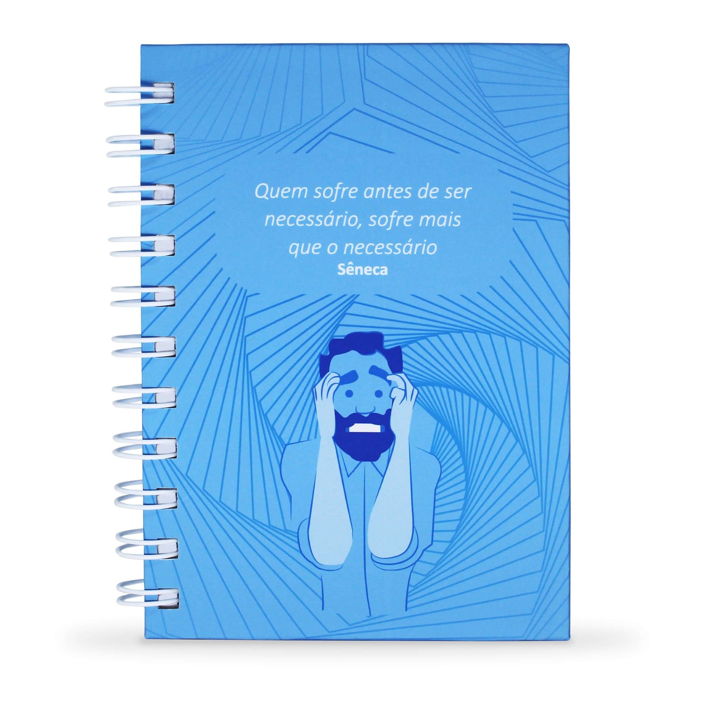 Caderno Ansiedade Masculino - Capa Dura e Toque Aveludado