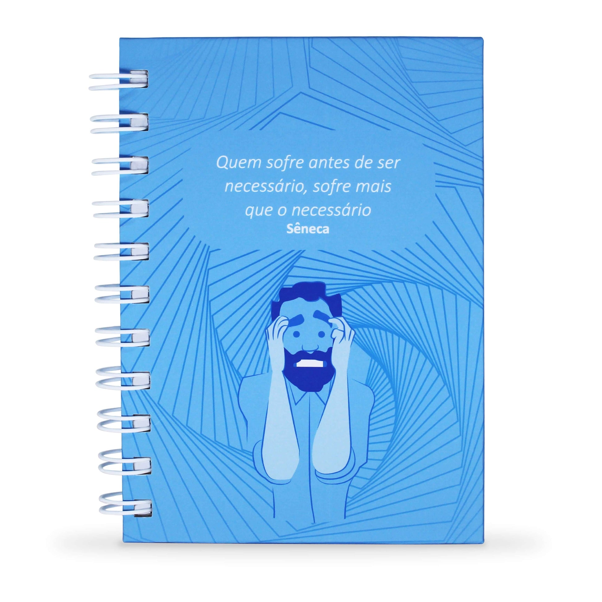 Caderno Ansiedade Masculino - Capa Dura e Toque Aveludado