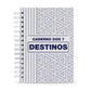 Planner de Viagens "Caderno dos 7 Destinos", Capa Dura e Toque Aveludado, 122 Fls.