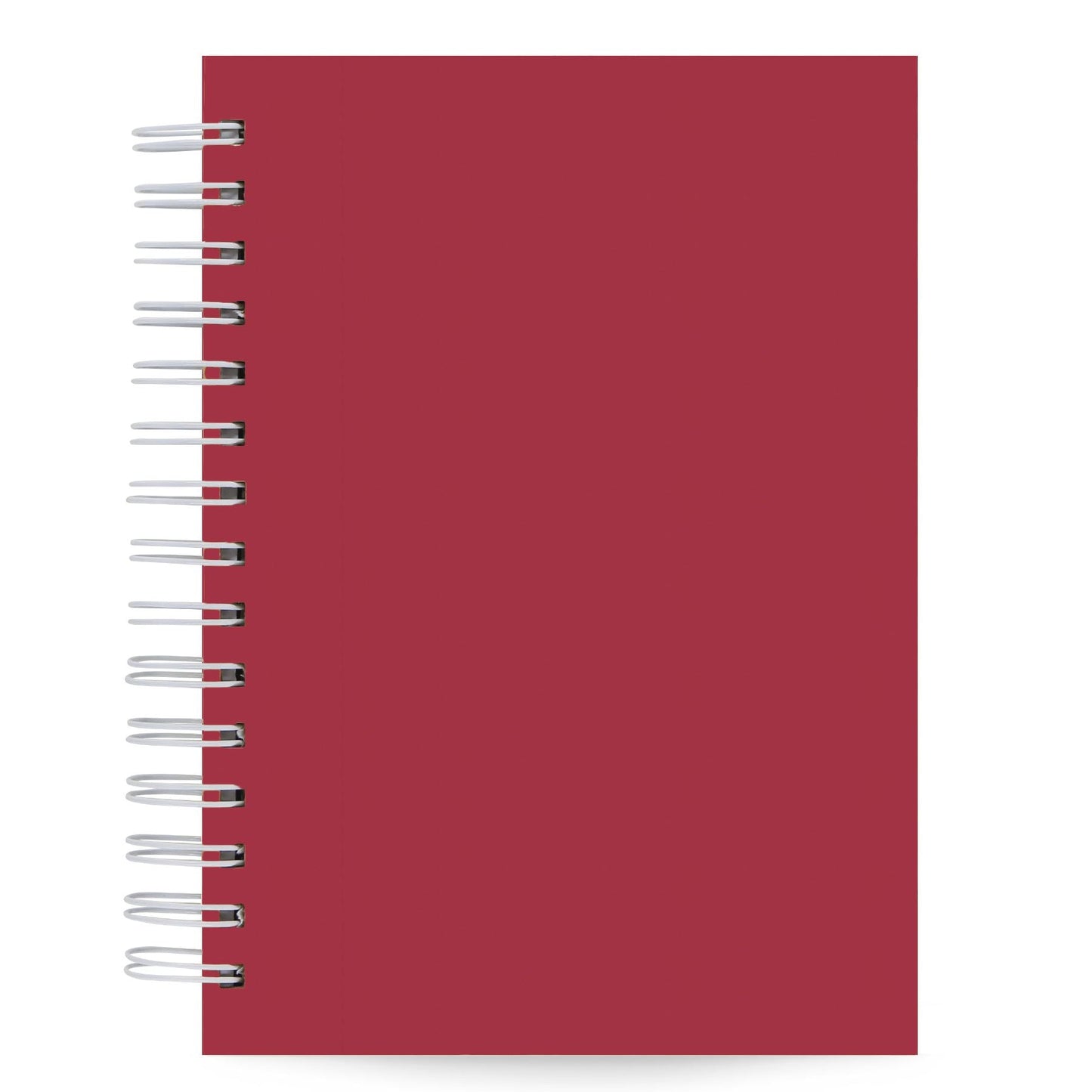 Agenda Semanal Vertical Datada 2026 Vermelha Vinho 120 Fls 90g A5