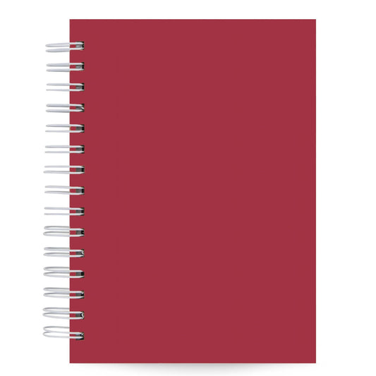 Agenda Semanal Vertical Datada 2026 Vermelha Vinho 120 Fls 90g A5