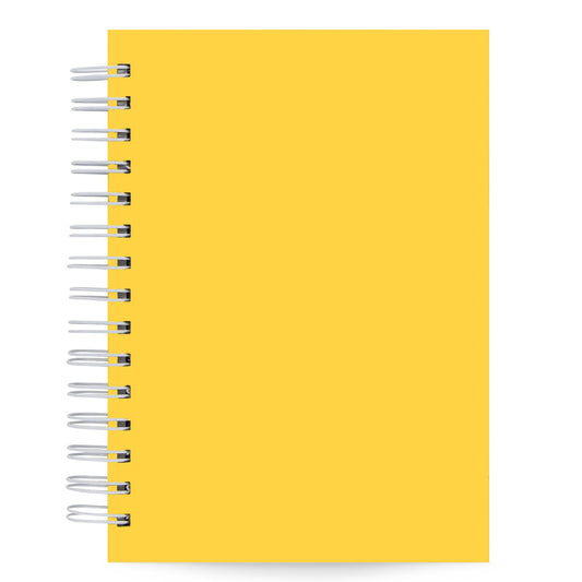 Caderno Pautado Amarelo Capa Dura Toque Aveludado 125 Fls 90g A5