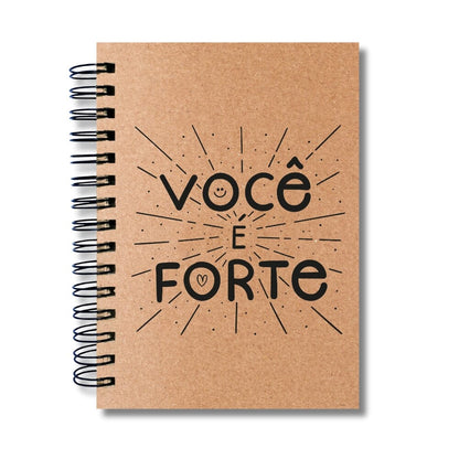Caderno Sem Pautas Capa Dura 100 Fls 200 Pág A5 Você É Forte