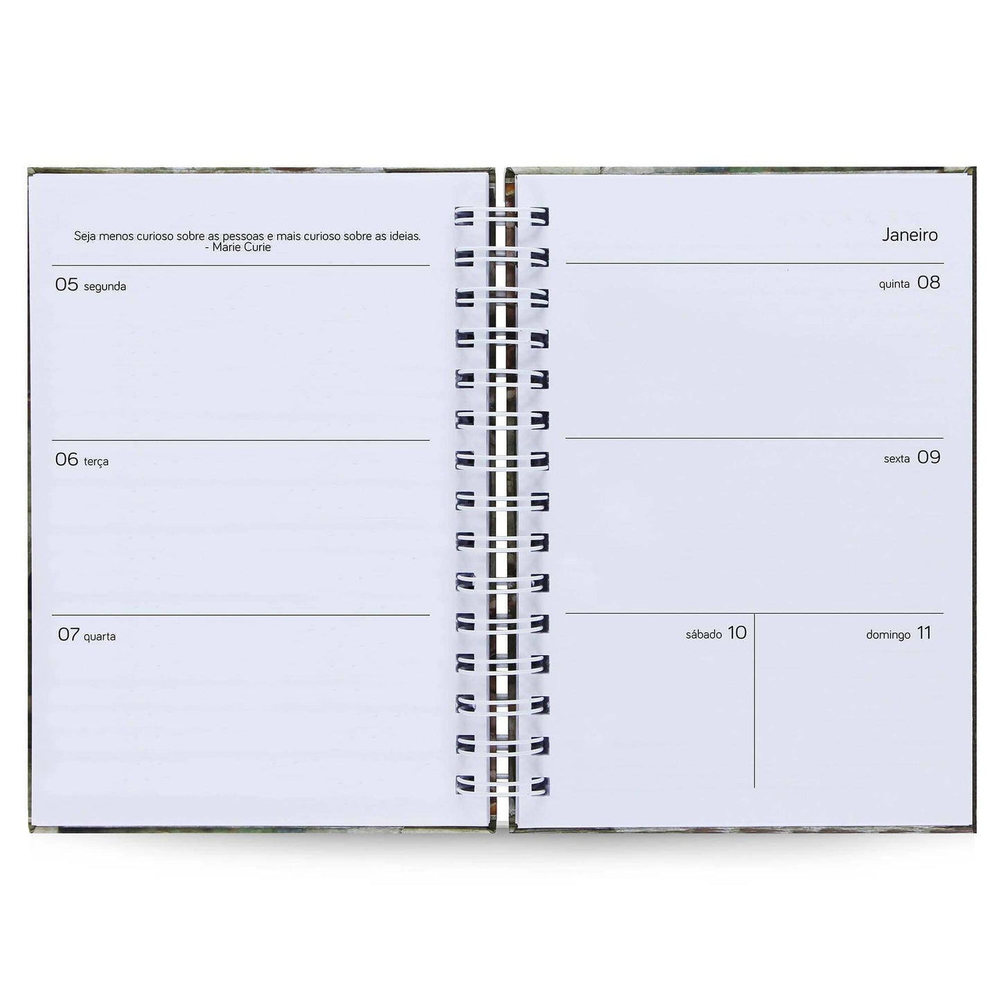 Agenda Semanal Datada 2026 Verde Limão 120 Fls 90g A5