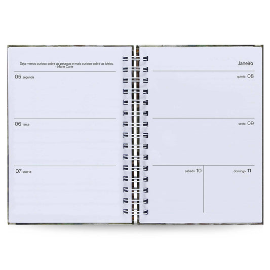 Agenda Semanal Datada 2026 Pêssego 120 Fls 90g A5