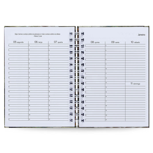Agenda Semanal Vertical Datada 2026 O Passeio 120 Fls 90g A5