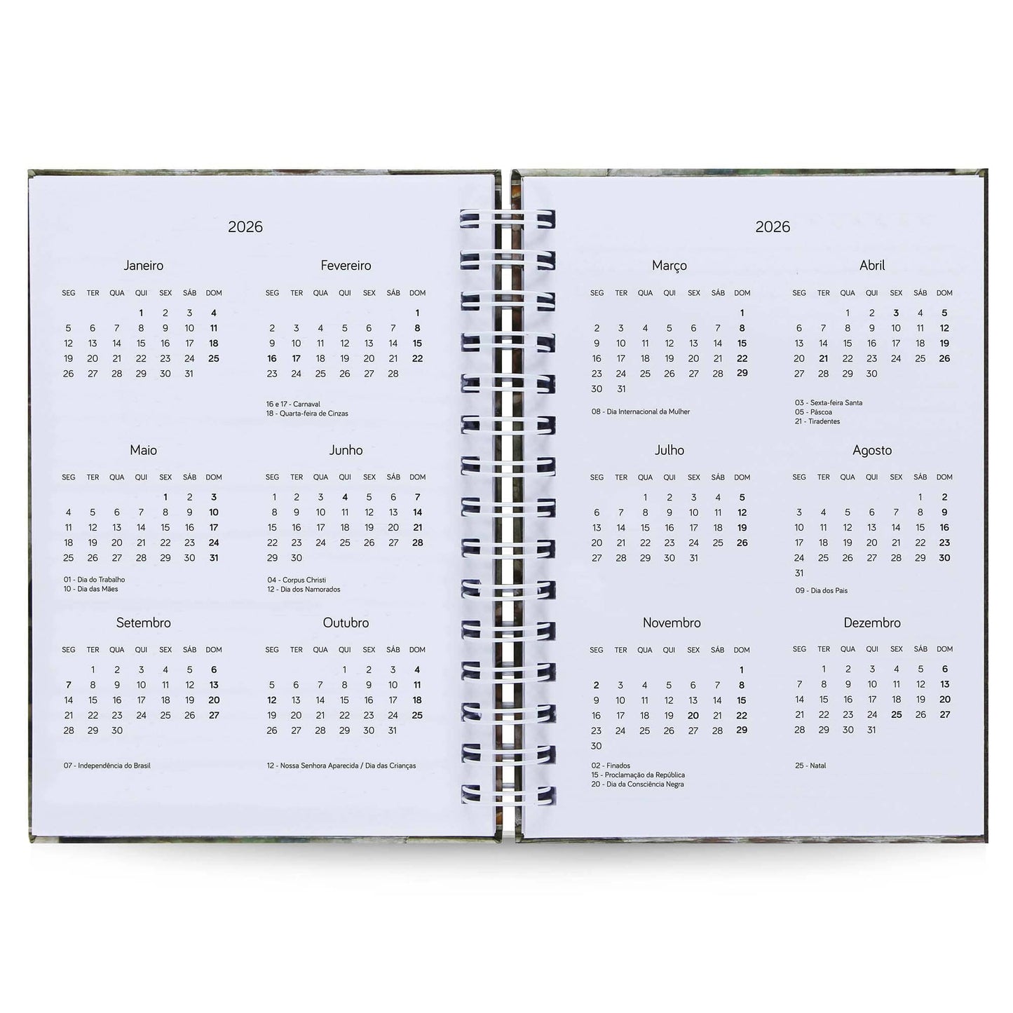 Agenda Semanal Datada 2026 Platão Mover o Mundo 120 Fls 90g A5