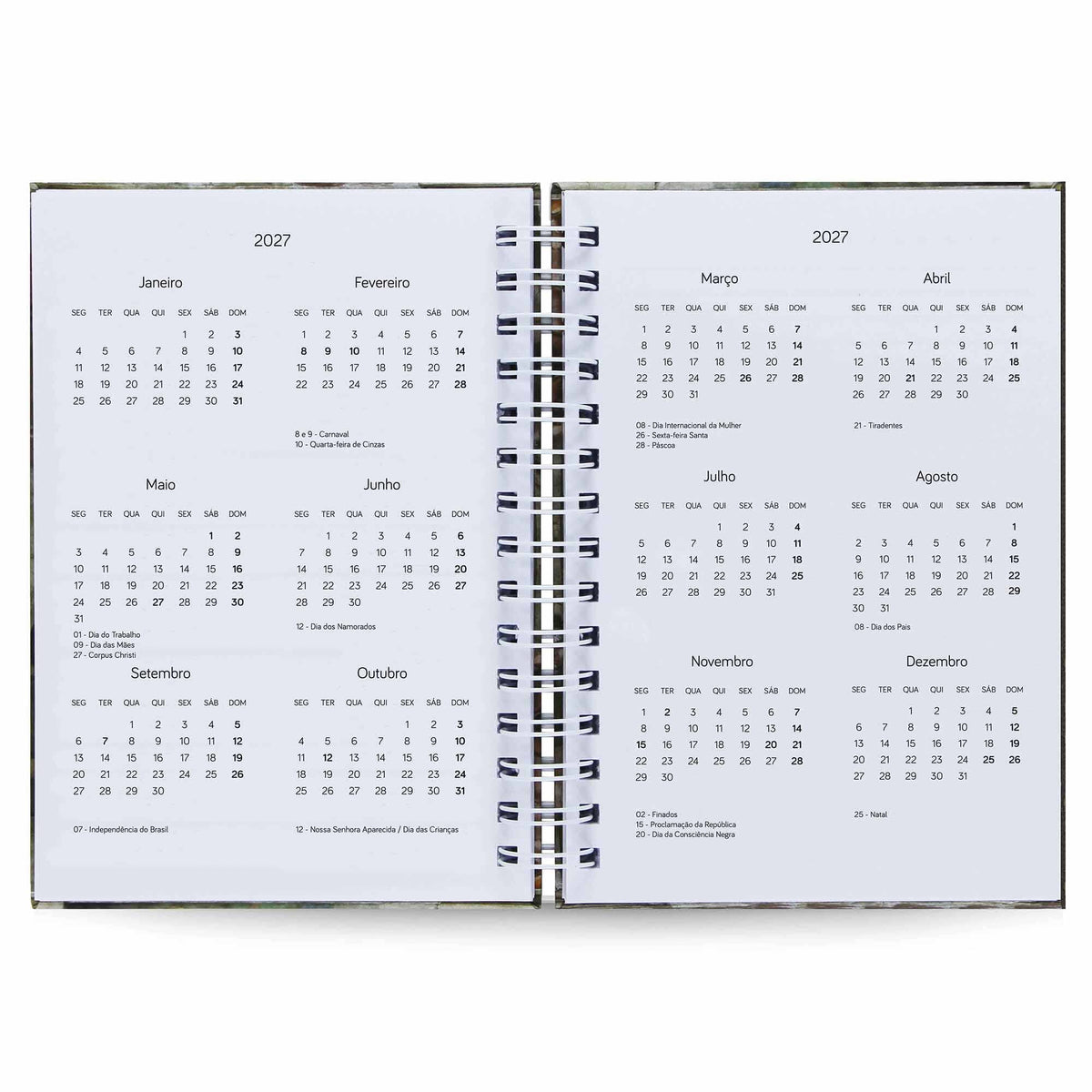 Agenda Semanal Datada 2027 Nascer do Sol 120 Fls 90g A5