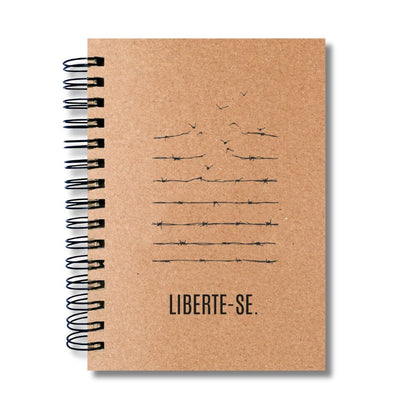 Caderno Sem Pautas Capa Dura 100 Fls 200 Pág A5 Liberte-se