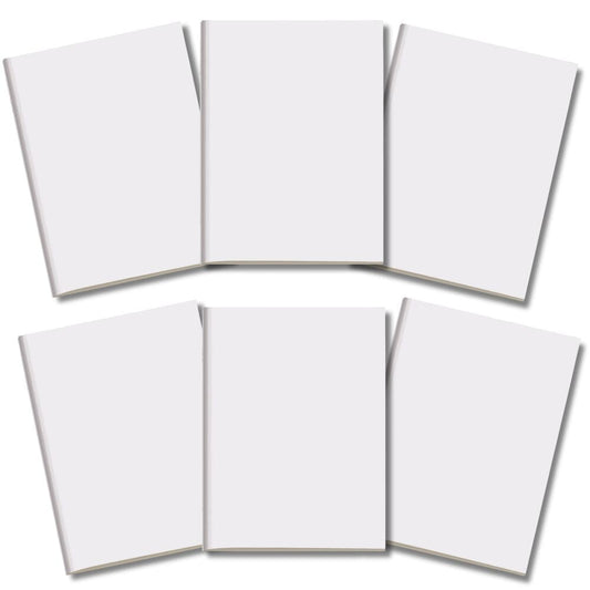Kit 6x Cadernetas Sem Pauta Capa Flex 40 Pág Pólen A5 Branco