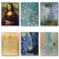 Kit 6x Cadernetas Da Vinci Van Gogh e Monet 40 Pág A5