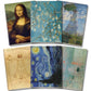 Kit 6x Cadernetas Da Vinci Van Gogh e Monet 40 Pág A5