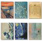 Kit 6x Cadernetas Obras de Arte Mais Queridas Capa Flex 40 Pág A5