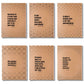 Kit 6x Cadernetas Estoicismo Capa Kraft Flexível 40 Pág Pólen A5