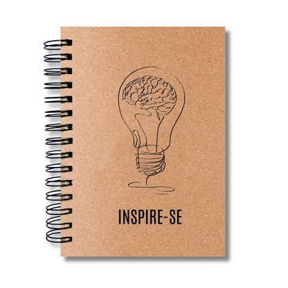 Caderno Sem Pautas Capa Dura 100 Fls 200 Pág A5 Inspire-se