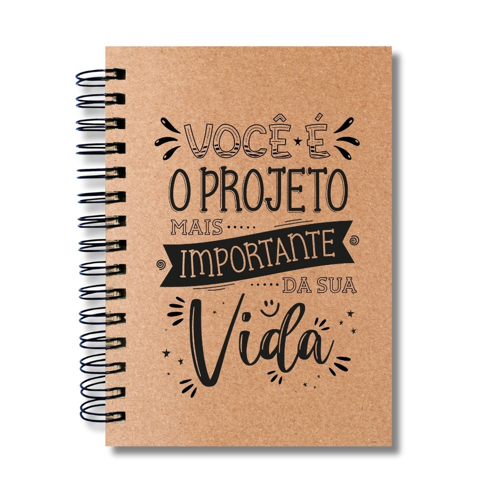 Caderno Sem Pautas Capa Dura 100 Fls 200 Pág A5 Projeto