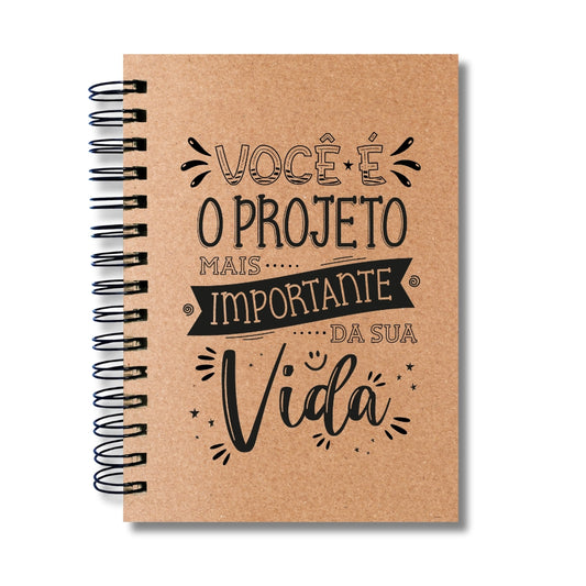 Caderno Sem Pautas Capa Dura 100 Fls 200 Pág A5 Projeto