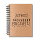 Caderno Sem Pautas Capa Dura 100 Fls 200 Pág A5 Sonhos