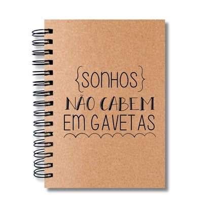 Caderno Sem Pautas Capa Dura 100 Fls 200 Pág A5 Sonhos