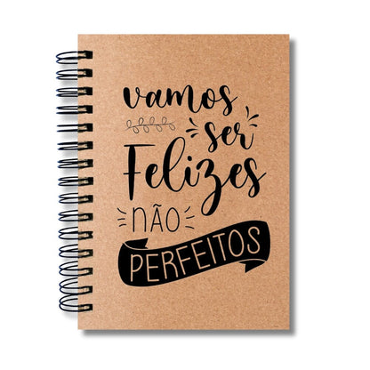 Caderno Sem Pautas Capa Dura 100 Fls 200 Pág A5 Ser Feliz