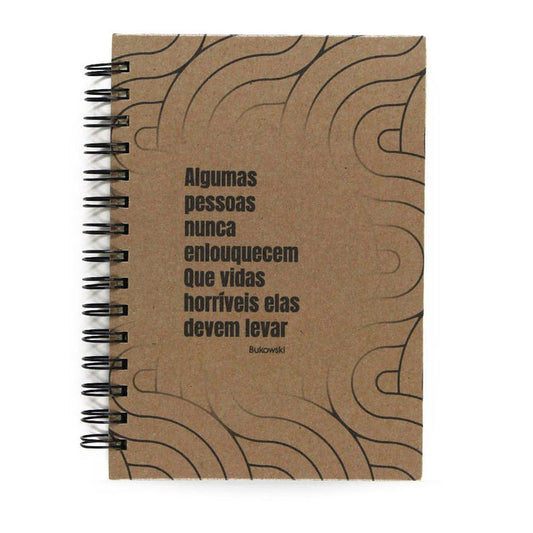 Agenda Semanal Datada 2026 Bukowski Algumas Pessoas 120 Fls 90g A5